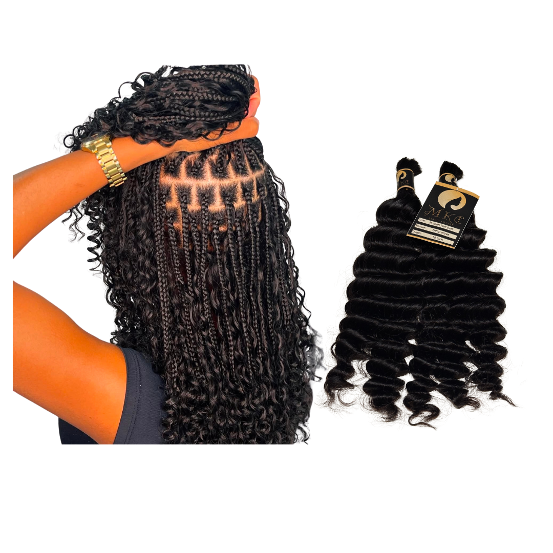 Bohemian Braids Curly Human Bulk Virgin Indian Hair