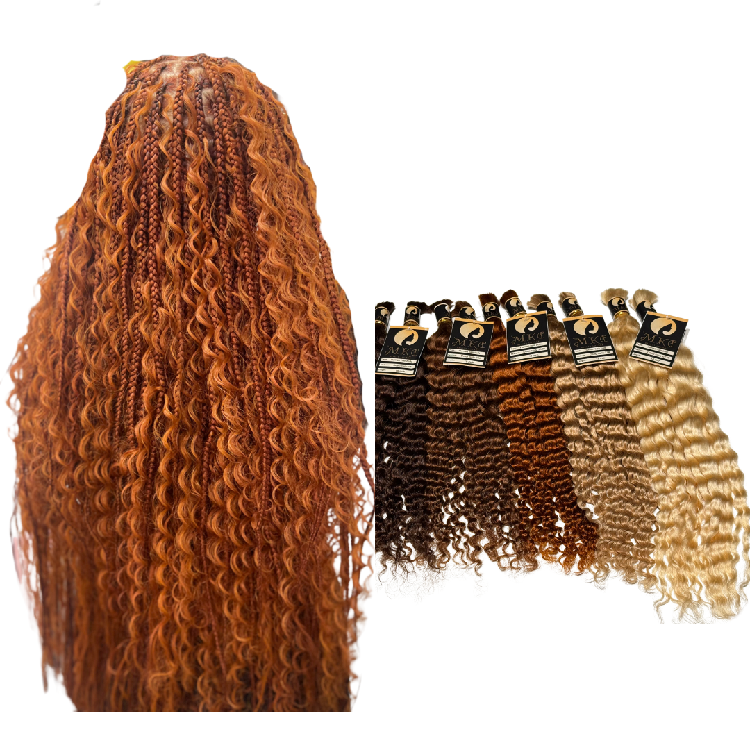 Bohemian Braids Curly Human Bulk Virgin Indian Hair