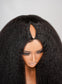Protective V Part Glueless Wig 100% Human Hair (Kinky Straight / Body Wave / Jerry Curly)